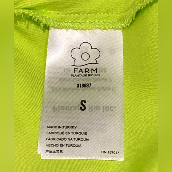 NWT Farm Rio Piping Lime Green Midi Dress - Sz S - Picture 7 of 10